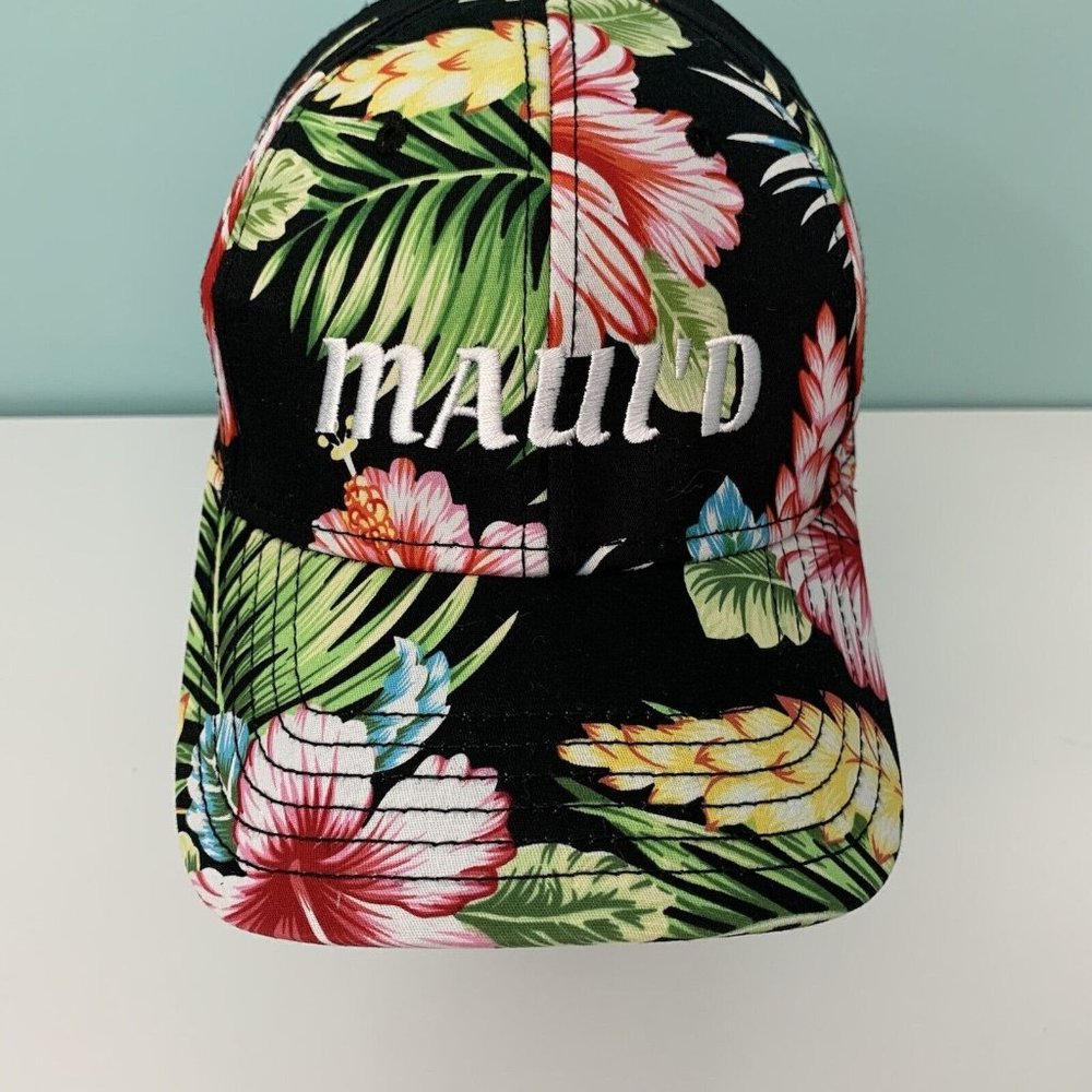 Maui’d Hawaiian Baseball Cap Hat Hawaii Tropical Aloha Floral Adjustable